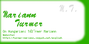 mariann turmer business card